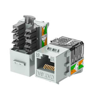 Nuovo Design UTP Cat5e Cat6 Cat6a 90 gradi 8 p8c modulo Keystone Jack per frontalino - Product Image 4
