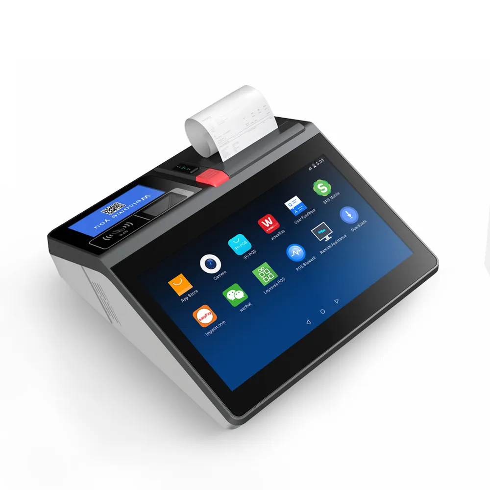 Android 11 Mini yazarkasa satış noktası sistemleri Pos Tablet Nfc süpermarket Atm makinesi hepsi 1 Pos terminali