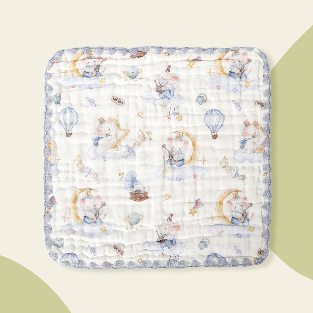 Six layers 3030 square scarf-adorable music