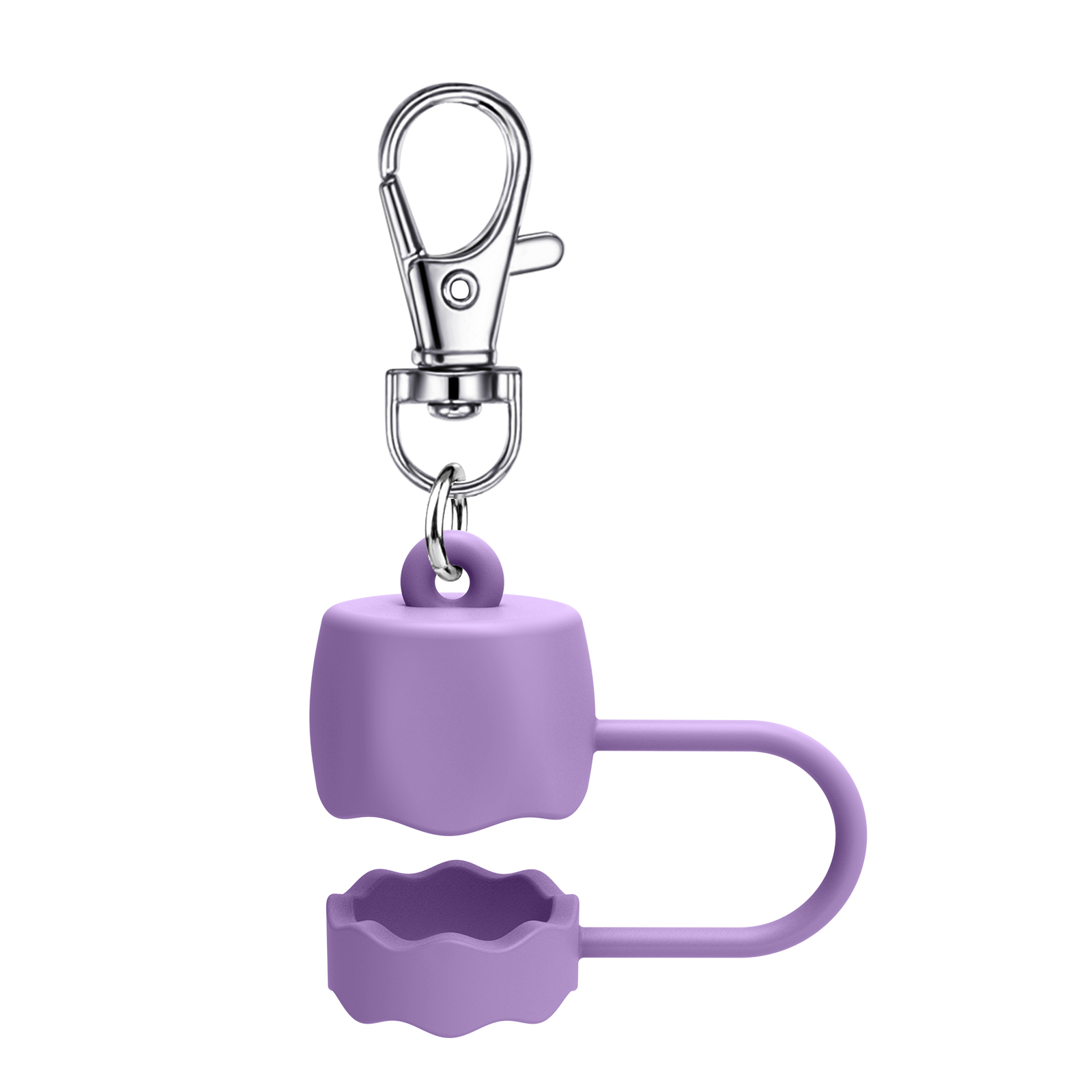 Glossy Straw Lip Gloss Cap--Purple