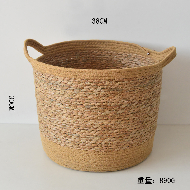 Cotton and straw patchwork double ear - Large size 38*30