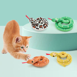 Cartoon Snake Model Cat Toys Small Durable Soft Plush Toys with <strong>Catnip</strong> and Mint for Clean Teeth Pet Play and Dog <strong>Use</strong>