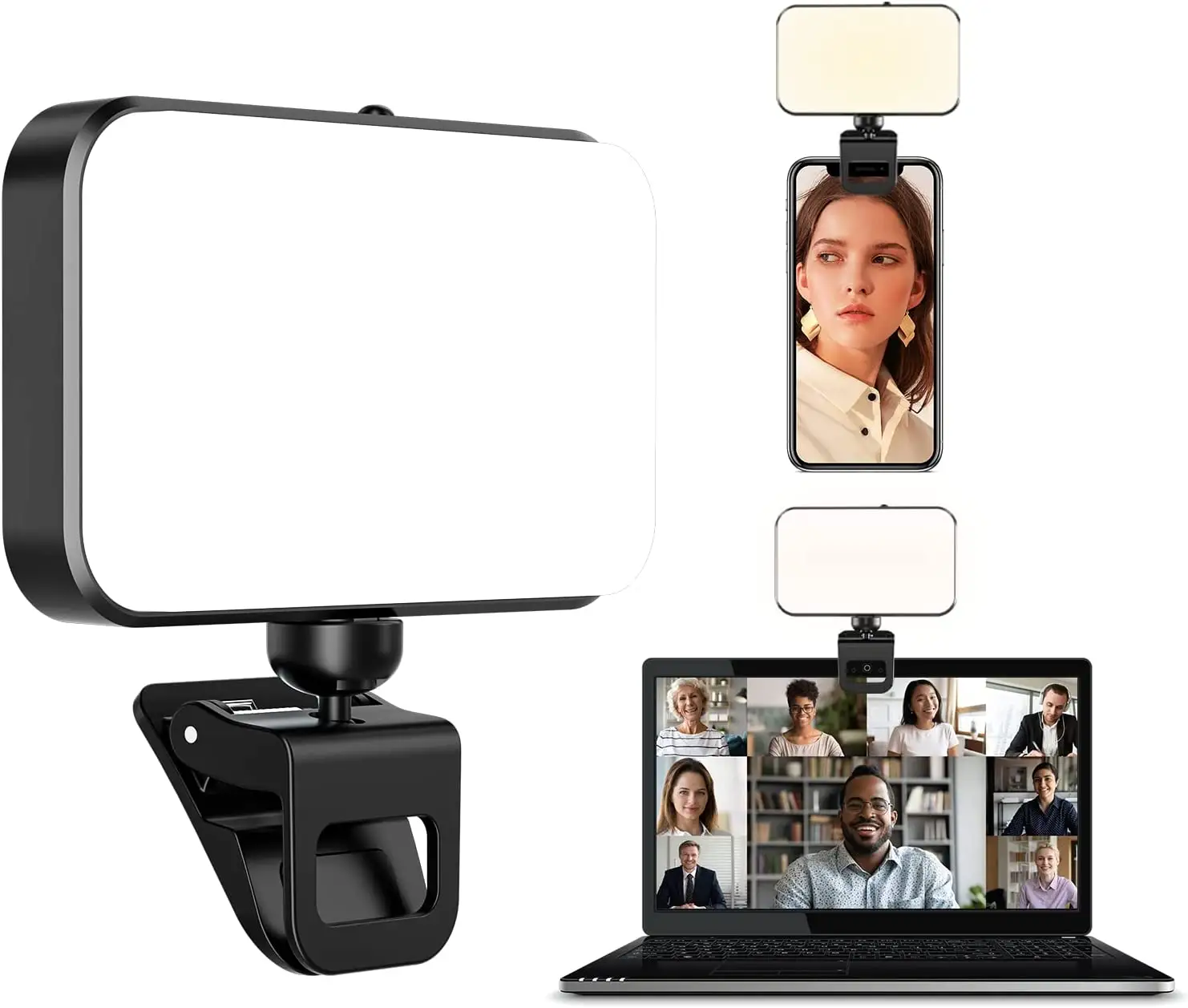 Lampu ring mini selfi untuk ponsel, lampu led untuk Lampu perekaman video untuk perekaman video