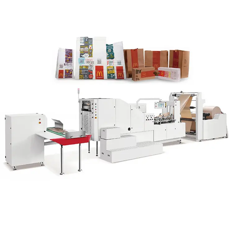 Industrial assembling papers bags machine fancy craft paper bag making machine with handle