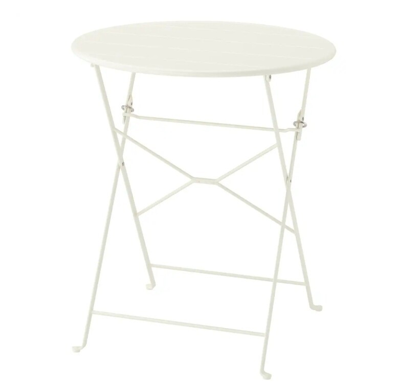 Mesa redonda blanca diámetro 65cm
