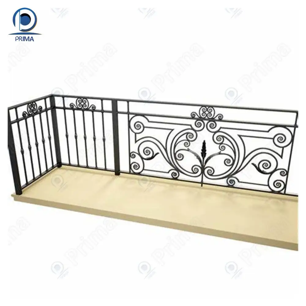 CBDMART Customized High Quality Outdoor Wrought Iron Stair Railing Modern Balcony Design Railing For Balcony