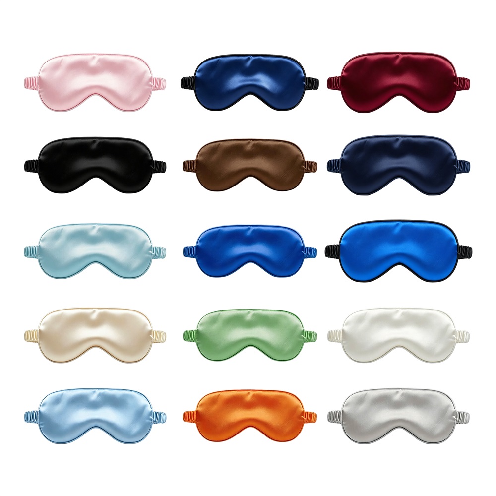 Masque de sommeil en soie de mûrier personnalisé, bandeau contouré 3D