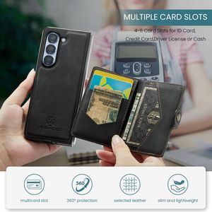 三星Galaxy Z折叠5皮革钱包外壳2合1可拆卸手机外壳 - Product Image 4