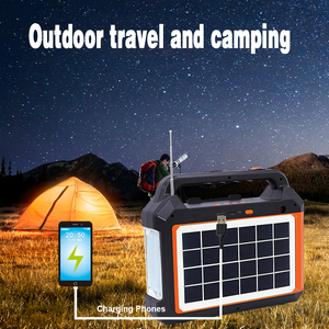 Solar Power Energy Lamps 18650 Lithium Battery Solar Power <strong>Kits</strong> <strong>All</strong> in One Solar Panel Design <strong>FM</strong> Radio Speaker - Product Image 3