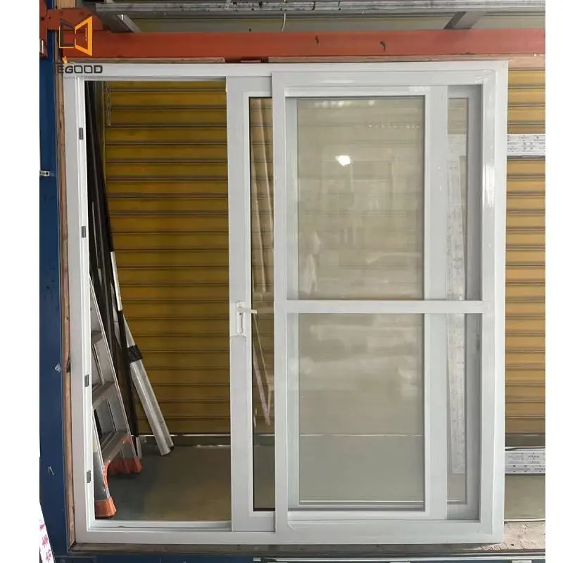Economical pvc frame soundproof tempered glass balcony sliding doors