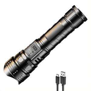 Xinsite mới nhất 3000 lumens Zoomable ABS nhựa ngoài trời ngọn đuốc trắng Laser <span class=keywords><strong>LED</strong></span> khẩn cấp Đèn pin LCD hiển thị điện kỹ thuật số - Product Image 1