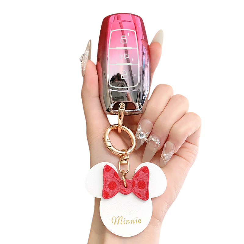 3 Button Pink+Key Chain