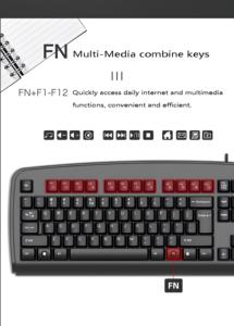 PS/2 Port 104 Keys Wired <strong>Keyboard</strong> Business Laptop Desktop PC Office Home PS/2 Interface Splash Proof - Product Image 5