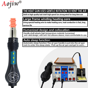 3 em 1 aojiw 8683d + LCD Digital Hot Air Iron Separador Estação De Solda <span class=keywords><strong>Multi</strong></span> funcional equipamento de reparação do telefone móvel
