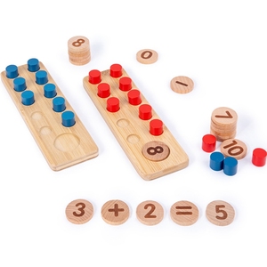 庆堂益智数学计数玩具0-10号配对游戏木制号码板 - Product Image 3