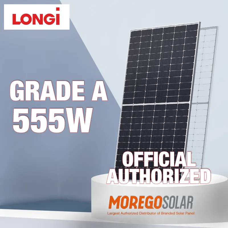 Bảng điều khiển năng lượng mặt trời Longi 545W 550W 555W 560W HI-MO5 182mm mono perc tấm pin mặt trời cho nhà máy PV với chi phí tốt