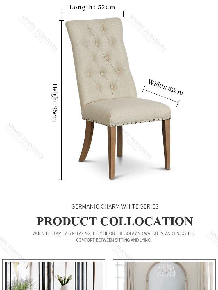 all solid wood high back dining chair nordic family hotel stool retro chair simple new dining room chair