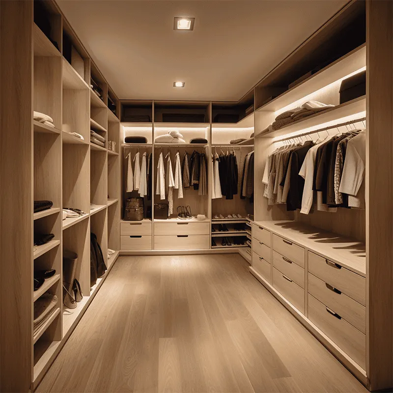 Casa nueva muebles de dormitorio principal ropa de madera moderno walk in closet ideas diseño Zapatero para armario
