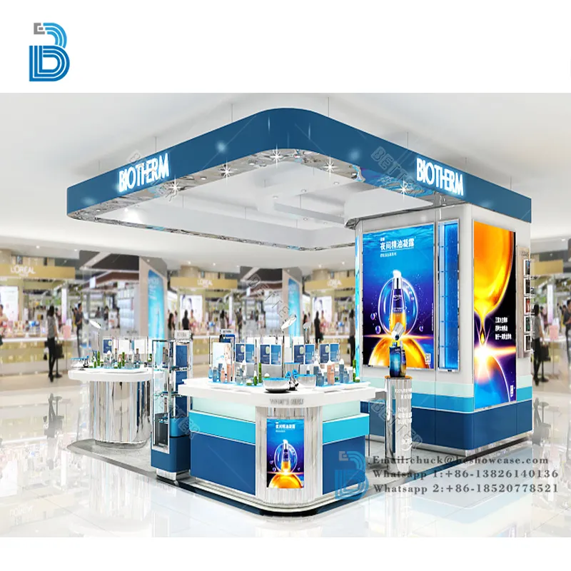 Commercial High-end Customized Mall kiosk Perfume kiosk cosmetic kiosk
