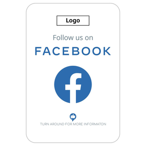 NFC Connect Card aumentar seguidores logotipo personalizado revisión enlace escanear código QR Social Sharing Facebook NFC Card - Product Image 1