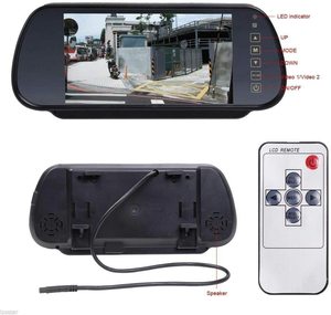 7&quot; TFT Color LCD Screen <strong>2</strong> <strong>Video</strong> <strong>Input</strong> Car Rear View Mirror <strong>Monitor</strong> Vehicle Parking In-Mirror <strong>Monitor</strong> for DVD/VCR/Car Reverse Cam - Product Image 3