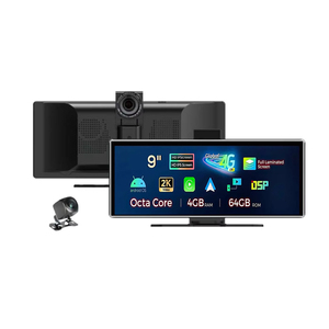 Pantalla CarPlay portátil de 9 pulgadas, reproductor Multimedia Universal Linux OS, navegación GPS para Bluetooth, DVD, TV, reproductor de MP3/CD, marcha atrás - Product Image 1