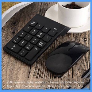 2,4G 18 Teclas Número Pad y Ratón Combo Inalámbrico Mini Contabilidad Financiera Teclado Numérico - Product Image 2