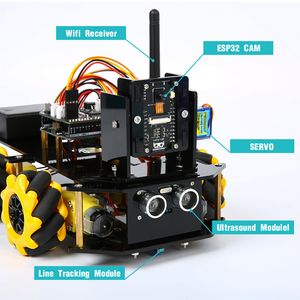 BXF ESP32-CAM Projekt intelligenter Roboter-Autokit, intelligenter und pädagogischer Spielzeug-Autorobot-Kit für Arduino UNO Set R3