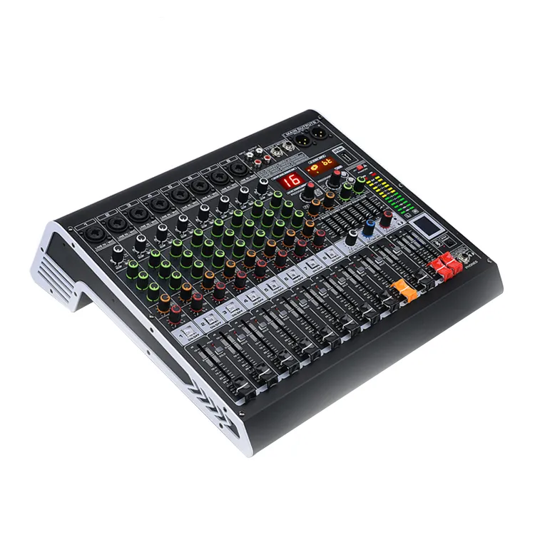 MC8 8 Channel profesional antarmuka Digital Mixer Audio papan suara konsol Mixing Built-in 16 efek Reverb Usb Mixer Audio