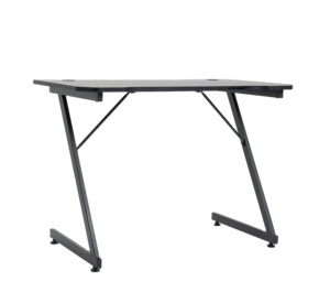 Mesa de ordenador de madera y metal en forma de Z al mejor precio, escritorio de juego negro personalizable con LED y características extensibles para uso doméstico - Product Image 2
