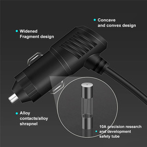 3合1通用串行总线C型插座120瓦汽车点烟器分离器12V 24v快速充电器电话电源适配器，适用于汽车DVR全球定位系统仪表盘 - Product Image 4