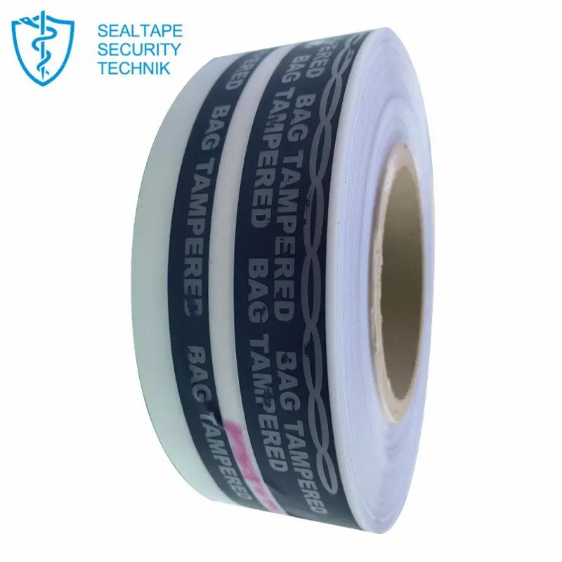 Double Side Printing Temperature Tamperproof Security Tape For Security Plastic Courier Bags