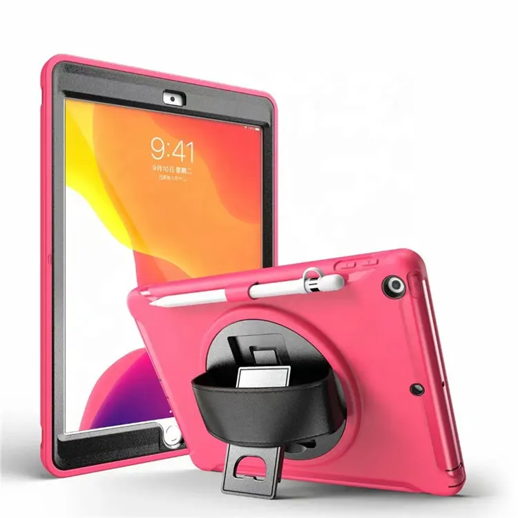 Swivel Houder 3 In 1 Shockproof Tablet Case Voor Ipad Air Pro 10.2 10.5 2019 Mini 2 3 4 5