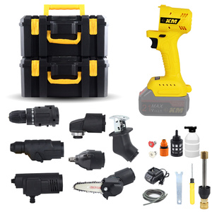 KM批发价21v多工具电动工具无绳电锯电钻组合套件工具箱 - Product Image 3