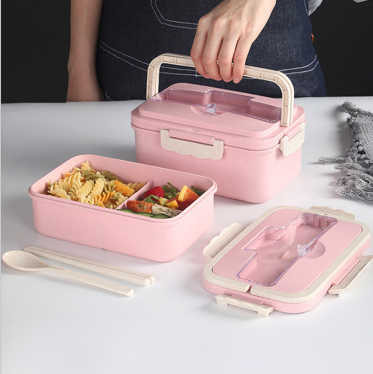 1500ml rosa (con juego de cubiertos de trigo)