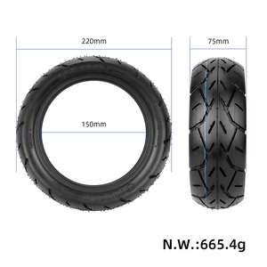 PVR50 vana lastik 10 inç dayanıklı dış lastik kauçuk elektrikli Scooter tekerleği Trye aksesuarları ile TUOVT 9x3.0-6 Tubeless lastik - Product Image 5