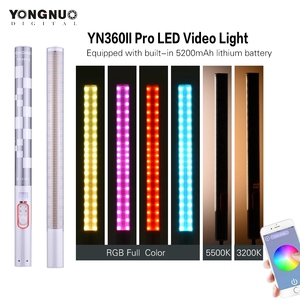 Yongnuo YN360 II el LED Video işık dahili pil 3200k 5500k RGB renkli telefon AppIce sopa işık tarafından kontrol - Product Image 6