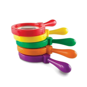 3x lente d'ingrandimento in plastica palmare a forma di cartone animato per bambini giocattolo di lente di lettura educativa per l'apprendimento dell'esplorazione dei bambini - Product Image 3