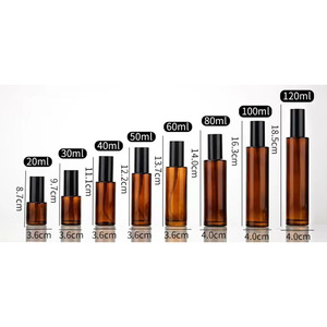 カスタム化粧品詰め替えスプレーボトル5ml 30ml 50ml空の琥珀色のガラス100 ml香水瓶 - Product Image 5