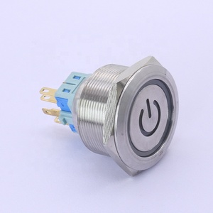 25mm Metall knopfsc halter Netzteil anzeige runde LED wasserdichte selbstsicher nde Schalter taste 12 V24V220 JWK25A3-1NO1NC-5PIN-S