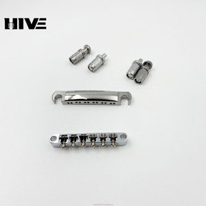 12弦LP电吉他-分开的上下调谐钉桥弦张紧器和弦托组-银色 - Product Image 3