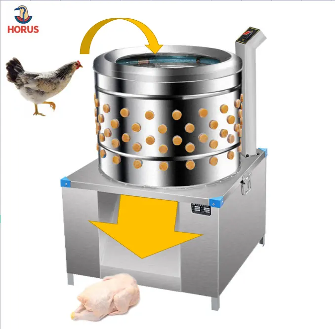 15 ila 20 tavuk fiyatı için HORUS paslanmaz çelik tavuk kümes hayvanı yolma makinesi makinesi