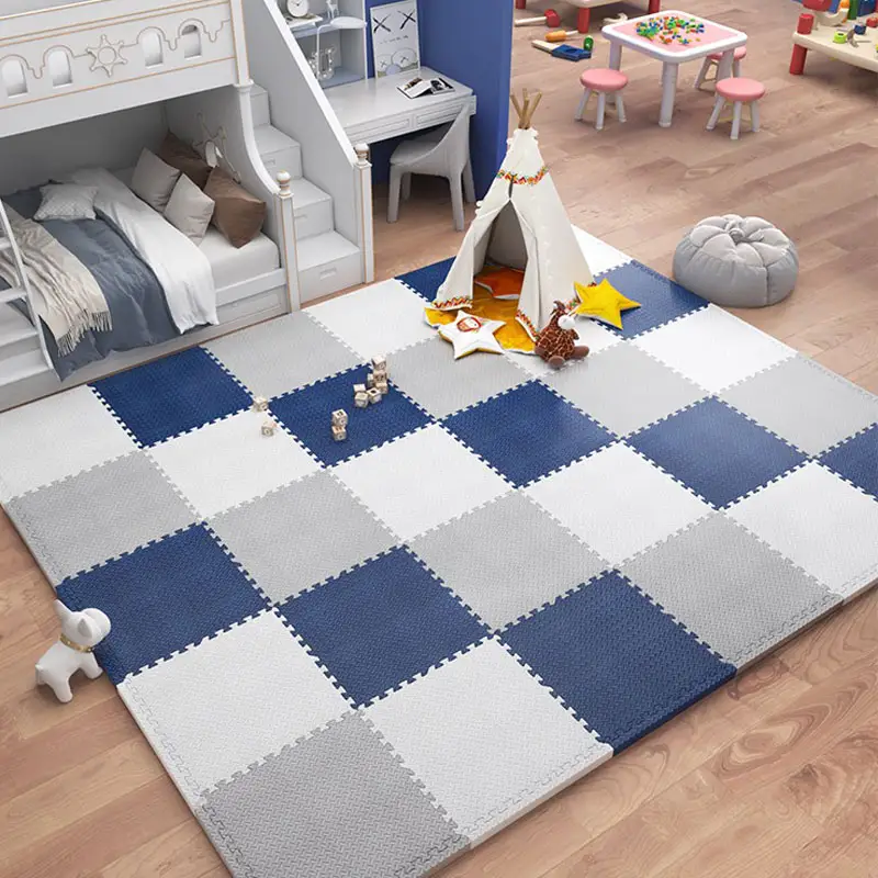 Grande quantité discount usine directe épaississement eva tapis de jeu mousse bébé rampant tapis de jeu en mousse Eva sol Puzzle tapis