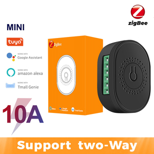 Para Tuya ZigBee Mini Módulo de interruptor de pared inalámbrico 16A/10A doble Relé 2 vías hogar inteligente con Control de voz integración Wifi - Product Image 6