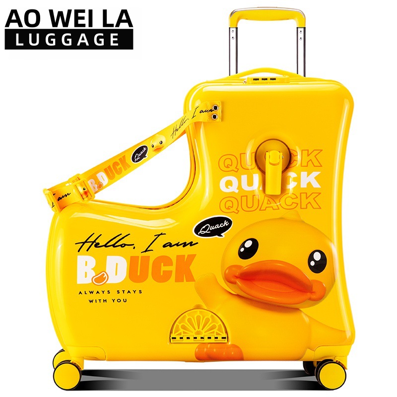 Boîte d'équitation de cheval de Troie de canard jaune de canard 3d pliable