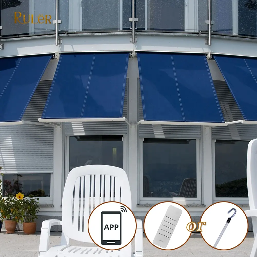 Tenda da sole retrattile per tende da sole in alluminio con braccio oscillante per tende da sole verticali per esterni