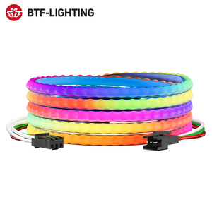 Simile 5V Ws2812b Smart IC individuale indirizzabile controllo Ultra sottile 5Mm RGBIC SPI indirizzabile digitale Cob LED striscia