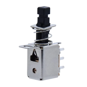 USBRR-PS22F28ストレートキースイッチ6ピンDIP2P2TセルフロックラッチングスイッチDPDTプッシュボタンスイッチ取り付け穴付き - Product Image 3