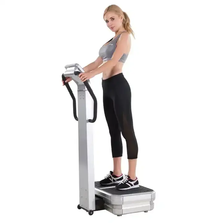 Crazy Fit Vibrator Massager with handle 4d Whole Body Vertical Vibration Plate Exercise Machine