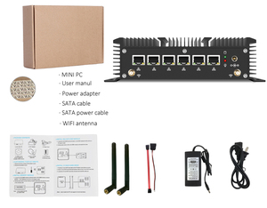 Firewall Hardware Mini computer Pc i5 10210U 6 porta Nic Win Linux Pfsense OS per apparecchio di rete Wireless WIFI stato SATA - Product Image 6